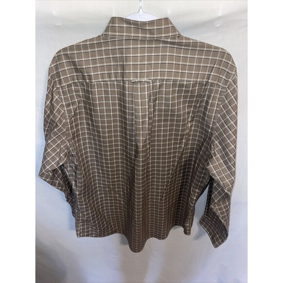 Croft & Barrow Dress Shirt Men’s Size Medium Tan Striped Button Up Long Sleeve - Picture 8 of 12